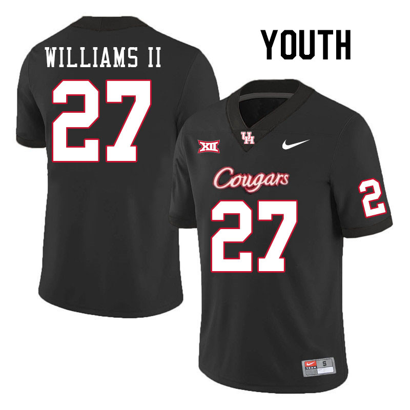 Youth #27 Maurice Williams II Houston Cougars College Football Jerseys Stitched-Black